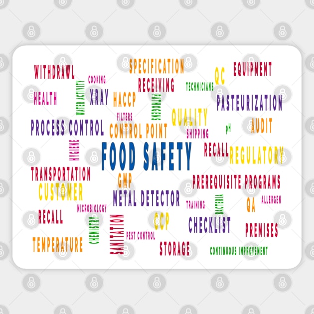 Food processing World food safety and quality poster Sticker by Danielleroyer